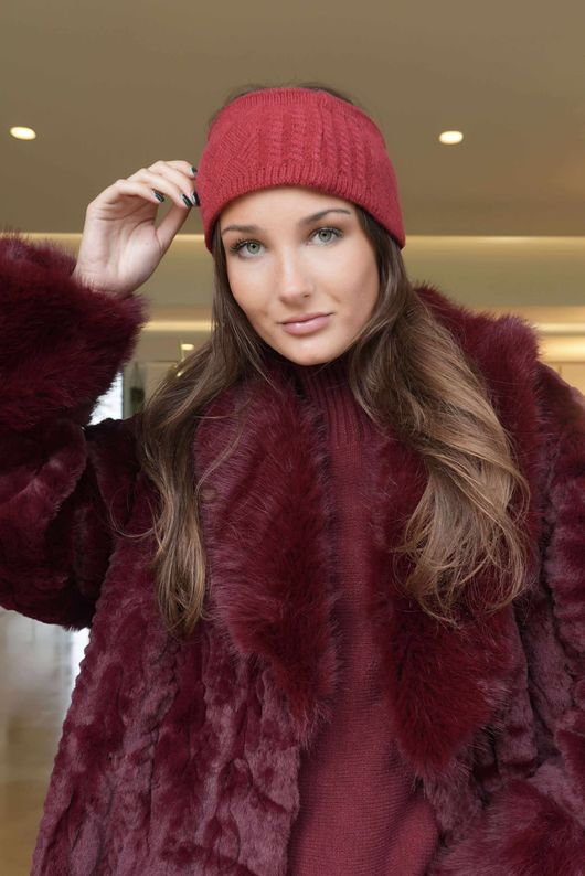 Balmoral Stretch Knit Headband Rouge /20=